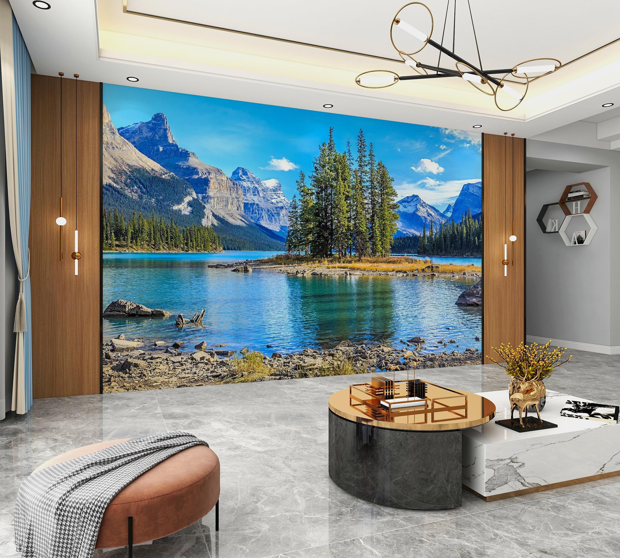 Carta Da Parati Effetto 3D Bianco E Nero New York Vista Notturna 366x254 cm Fotomurali Non Tessuto, Architettura Urbana Decorazione Poster Arte Murale per Casa Ufficio Camera Da Letto Soggiorno B-519