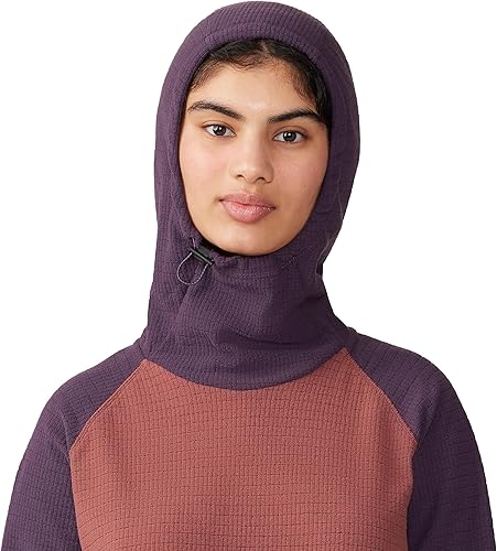 Miniatura 4 de Mountain Hardwear Sudadera con capucha Summit Grid para mujer, Clay EarthBlurple, talla M