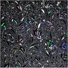 Lifetree Window Film Privacy Film for Glass Windows Self Adhesive No Glue Frosted Window Film Static Cling for Bathroom Kitchen Home (Black, 90 * 200cm)