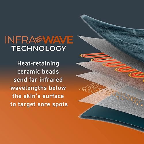 Vista 3 de Pure Enrichment PureRelief Pro - Almohadilla térmica XL de infrarrojo lejano, alivio muscular para dolor de espalda, cuello, hombros y rodilla