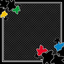 MTJ® Tapis de Jeux Prestige Meeple (Noir) 70x 70 cm - Jersey néoprène - Fabriqué en France