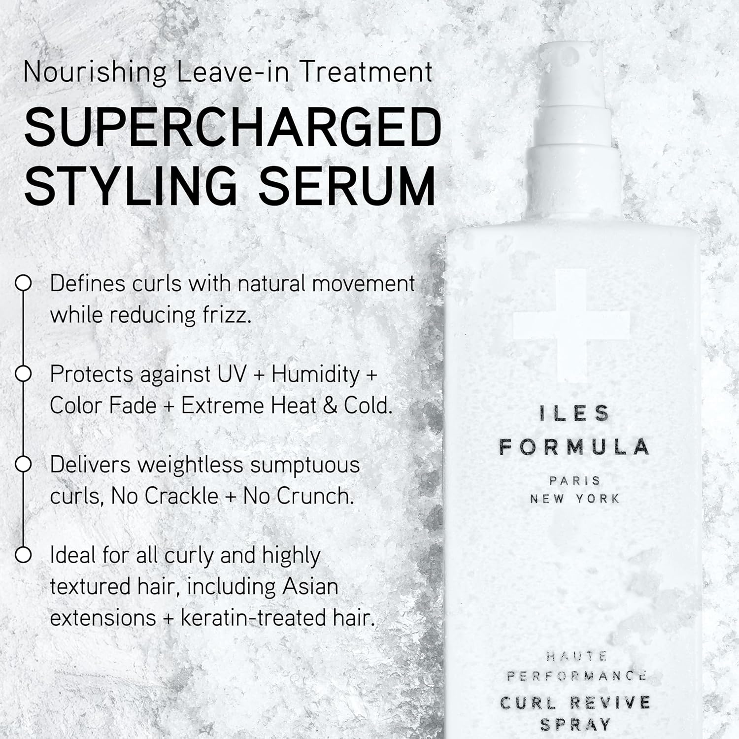 ILES FORMULA Curl Revive – Curl Cream for Soft, Smooth, Defined Curls – Lightweight Curl Refresher Spray with Heat Protection & Frizz Control - Leave-In Styling Cream for Curly Hair (200mL) - Image 3