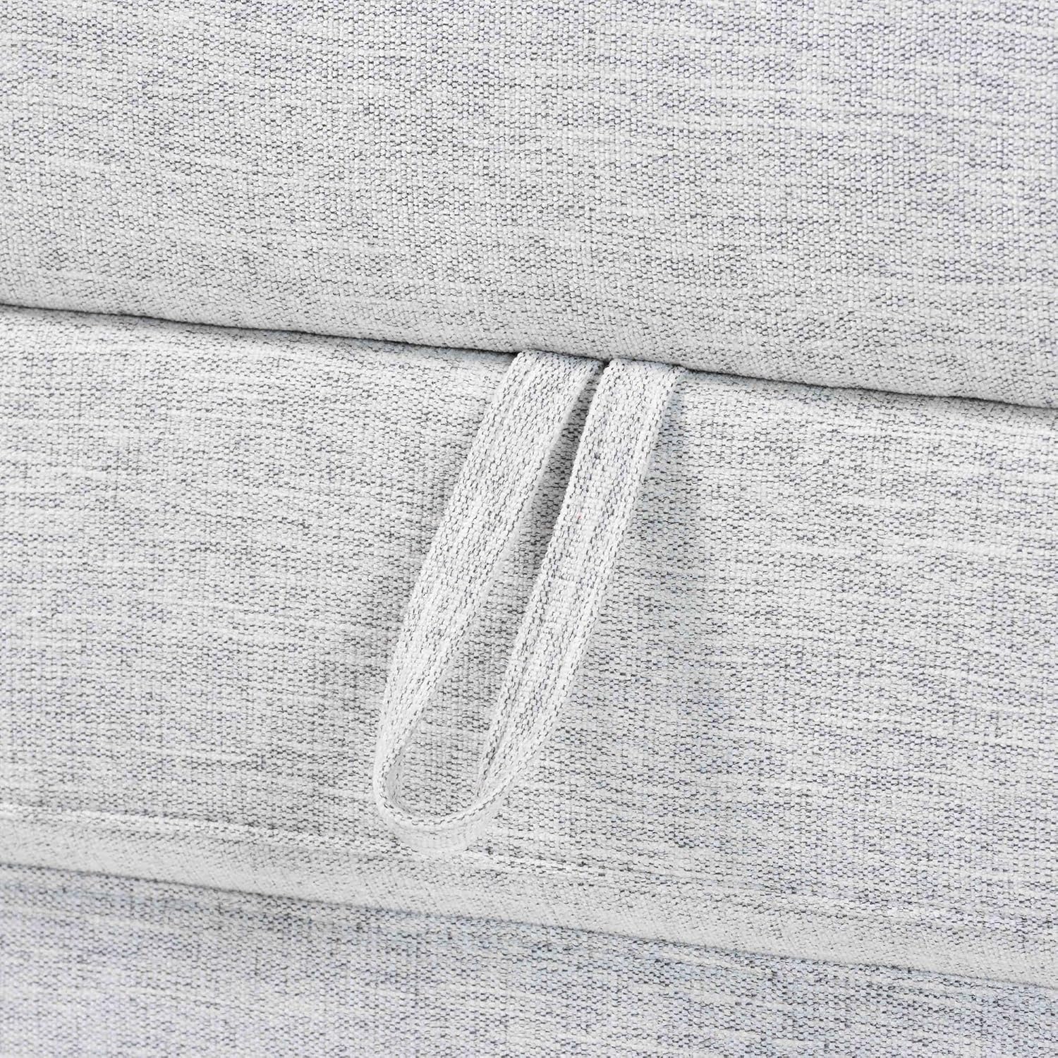 Baxton Studio Sabriel Modern Light Gray Fabric Convertible Sleeper Ottoman