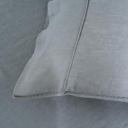 Miniatura 165 de S VICTORY SYMBOL 100% Organic Linen Pillowcases 20"x30" Set of 2,French Natural Flax Soft Durable Pillowshams Sandy Beige,Standard