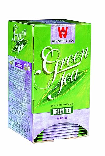 Wissotzky Té verde con jazmín, cajas de 1.06 onzas (paquete de 6)