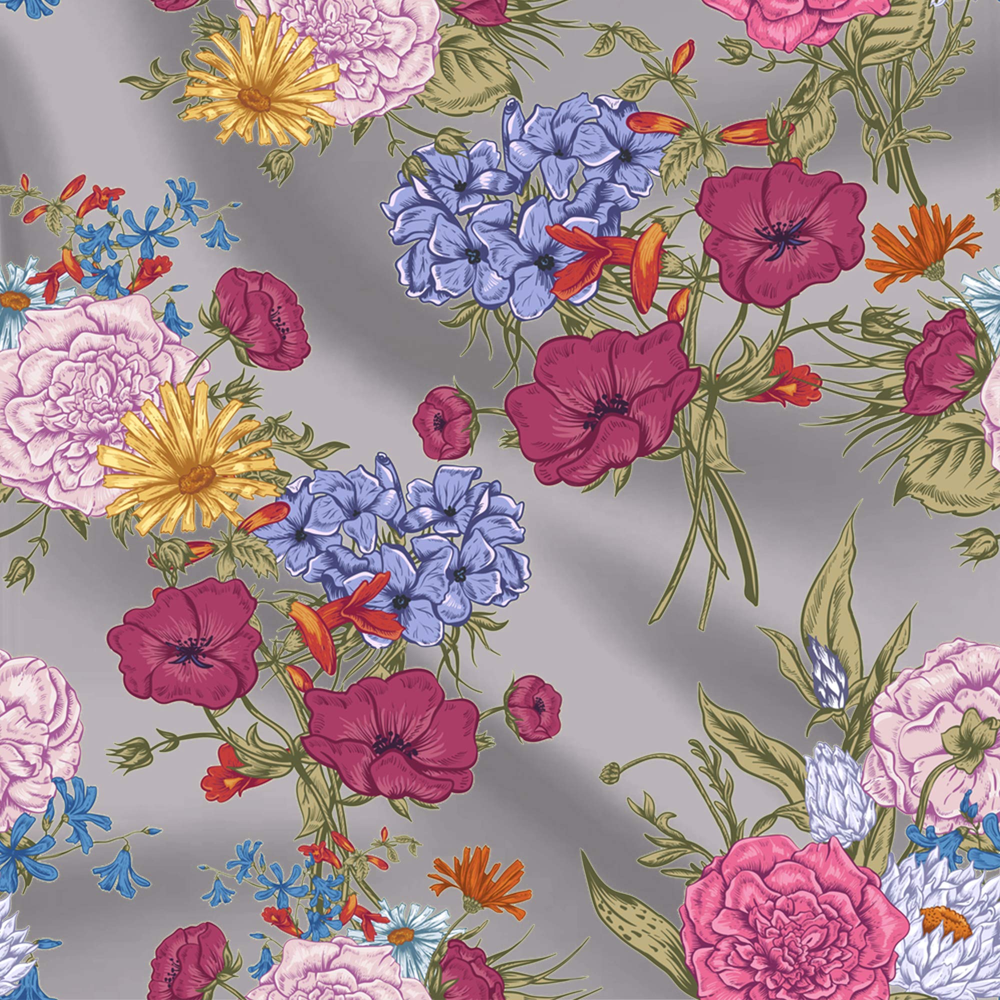 RADANYA Pure Cotton Fabric Floral Printed For Crafting Sewing 44 Inches Wide By The Yard