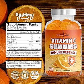 NEW AGE Vitamin C Gummies Orange Vitamin C Gummy - Supports Healthy Immune System - Vegetarian Without Gluten (180 Gummies)
