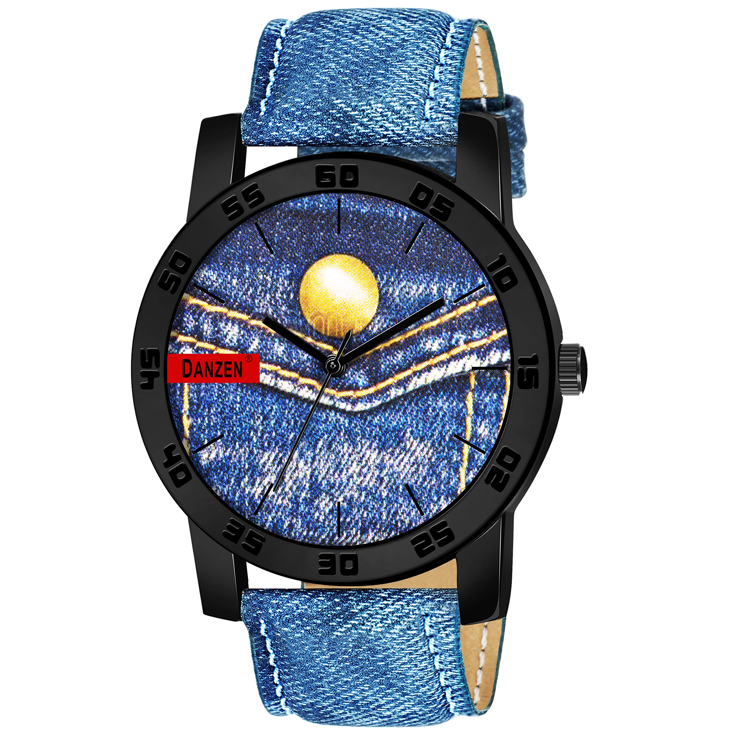 DANZEN Quartz Analogue Denim Strap Men,s Watch DZJ-1107 (B08L8CC9KZ) Amazon Price History, Amazon Price Tracker