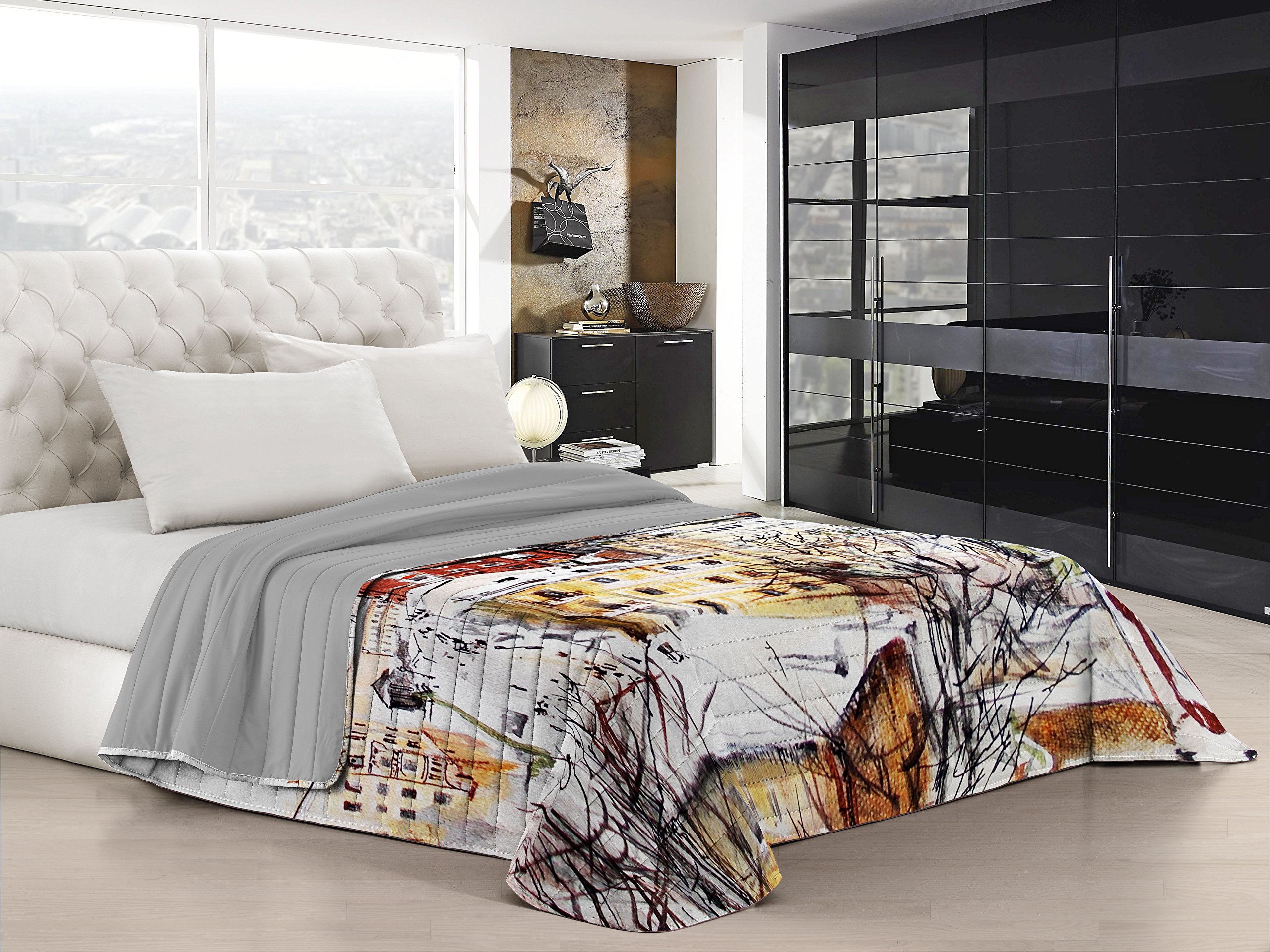 Trapuntino Estivo SOGNI D’AUTORE In Microfibra - Stampa Digitale, Matrimoniale, Made In Italy