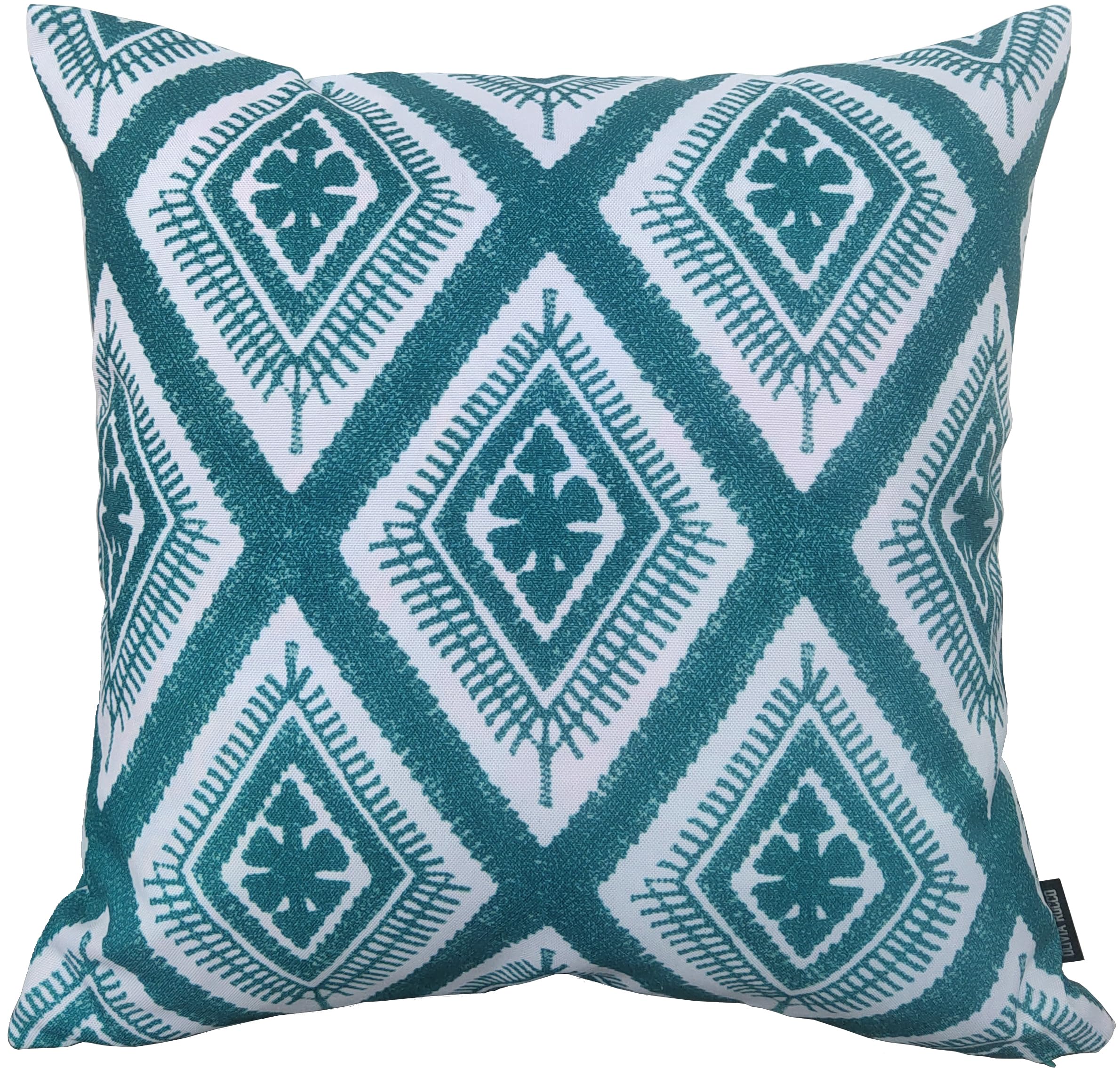 Olivia Rocco Waterproof Cushion Covers 43 x 43 cm Reversible Breathable Decorative Cover for Indoor & Outdoor Use Patio Garden Sofa Bed Chair, (Meze Teal) โ image 1