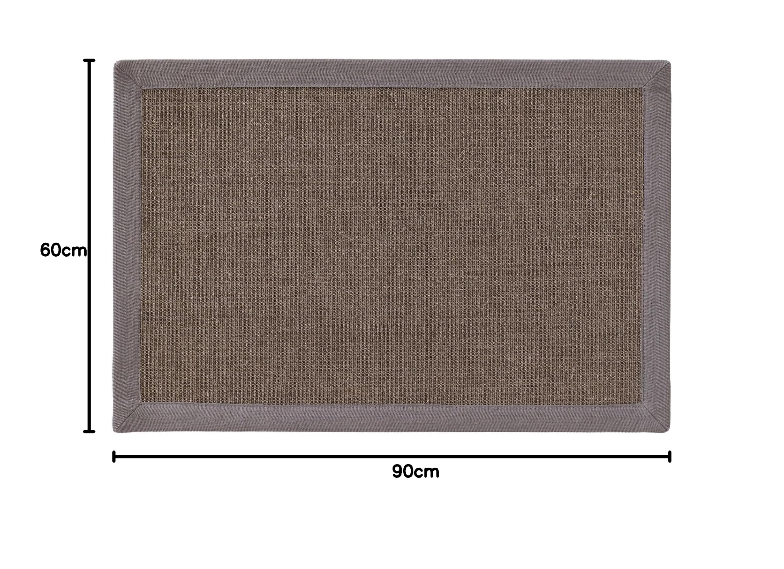 benuta Nest Sisal Sana Tapis en Fibre Naturelle - Gris - 60 x 90 cm - Tapis Robuste pour Salle à Manger et Salon - 100% sisal - Fibres Naturelles - Design Intemporel