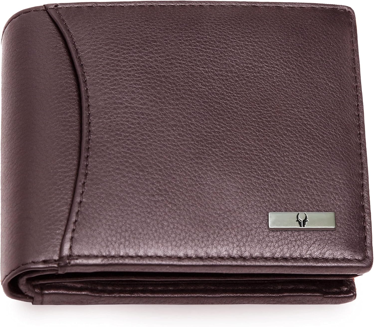 WildHorn India RFID Protected Leather Men's Wallet, BROWN, 4.5 x 3.7 x 0.7 inches, Classic
