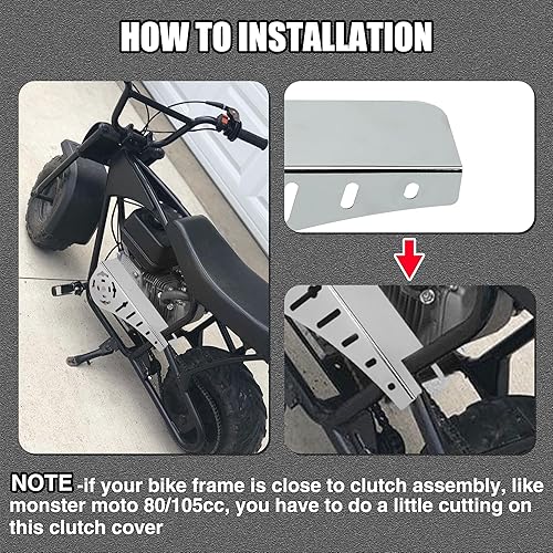 Vista 21 de YOXUFA Mini protector de cadena de bicicleta de repuesto para Predator 212 196cc 224cc Coleman CT200U Baja Warrior MB200 Doodlebug DB30 CT100U