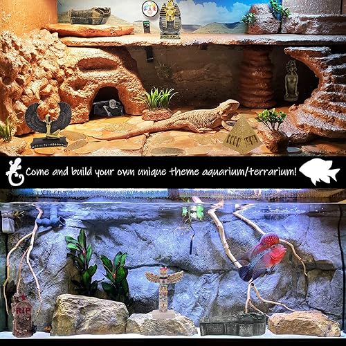 Miniatura 6 de Estatua de poste de tótem indio, decoración de pecera, decoración de tanque de dragón barbudo, terrario, tribu nativa americana, escultura de clan,