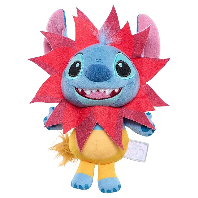 Just Play Disney100 Years of Wonder Stitch as Simba Small Plushie Stuffed Animal Officially Licensed Kids Toys for