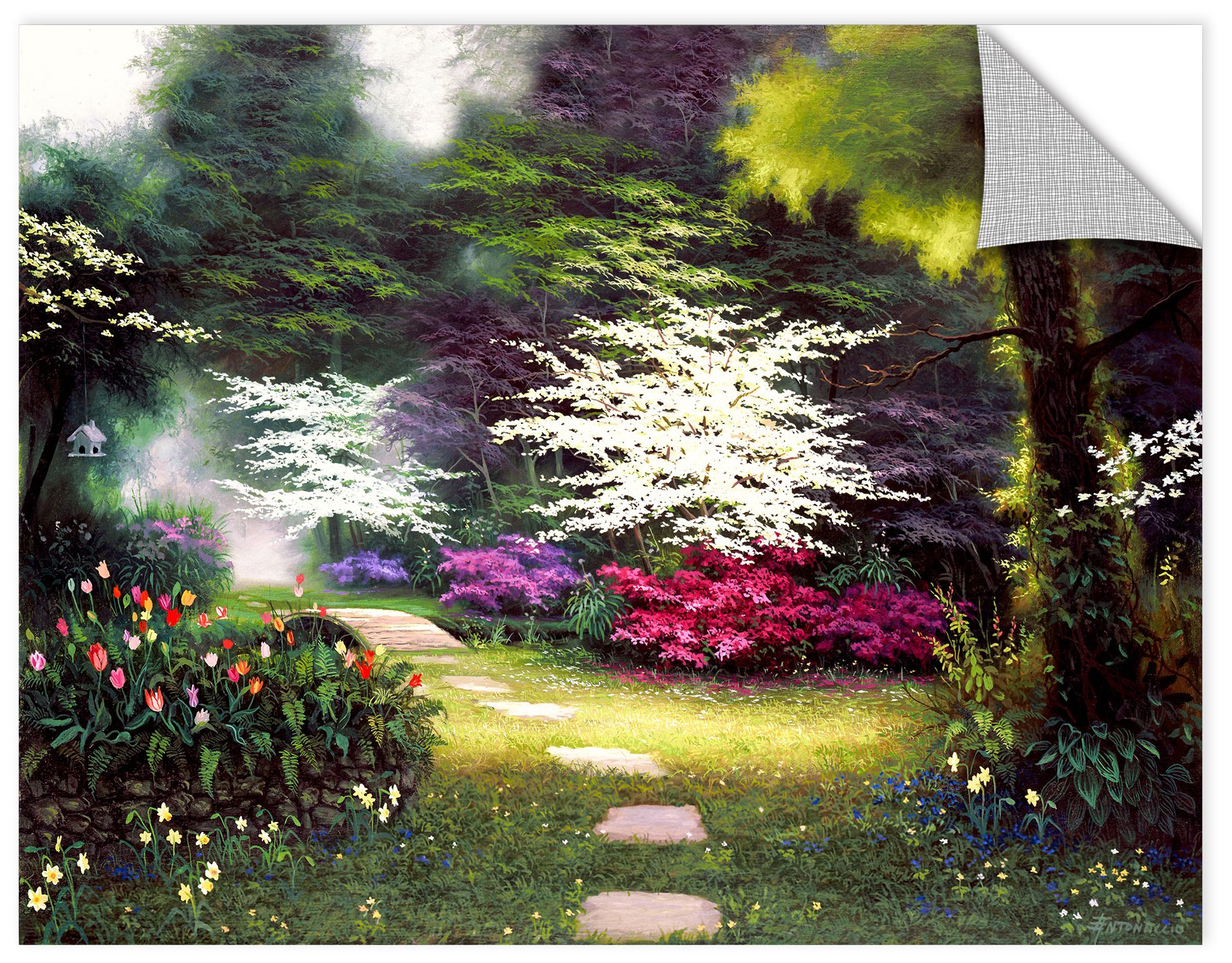 Egidio Antonaccio ''Stone Path'' Gallery Wrapped Canvas, 14X18