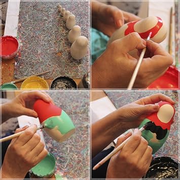 Unpainted Nesting Dolls - DIY 7 Matryoshka Nesting Dolls Blank - DIY Unfinished Blank Doll for Paint Gifts - Make Your Own Doll