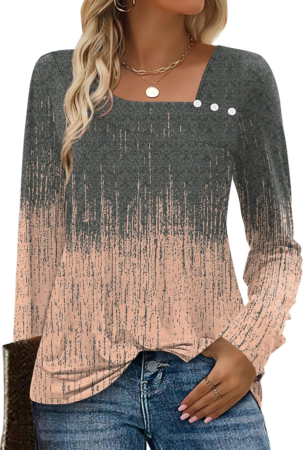 Elevate Your Fall Wardrobe: OFEEFAN's Asymmetric Square Neck Tunic Tops Review