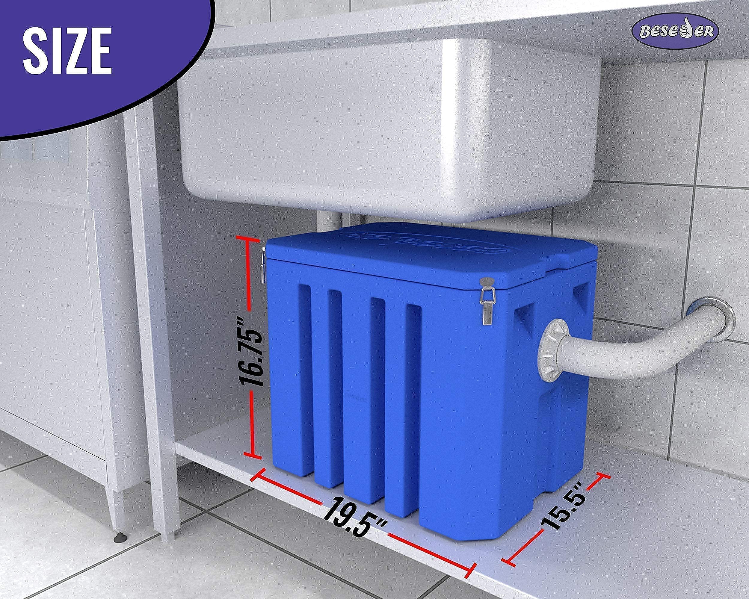 BK Resources 70 lb Grease Trap Interceptor