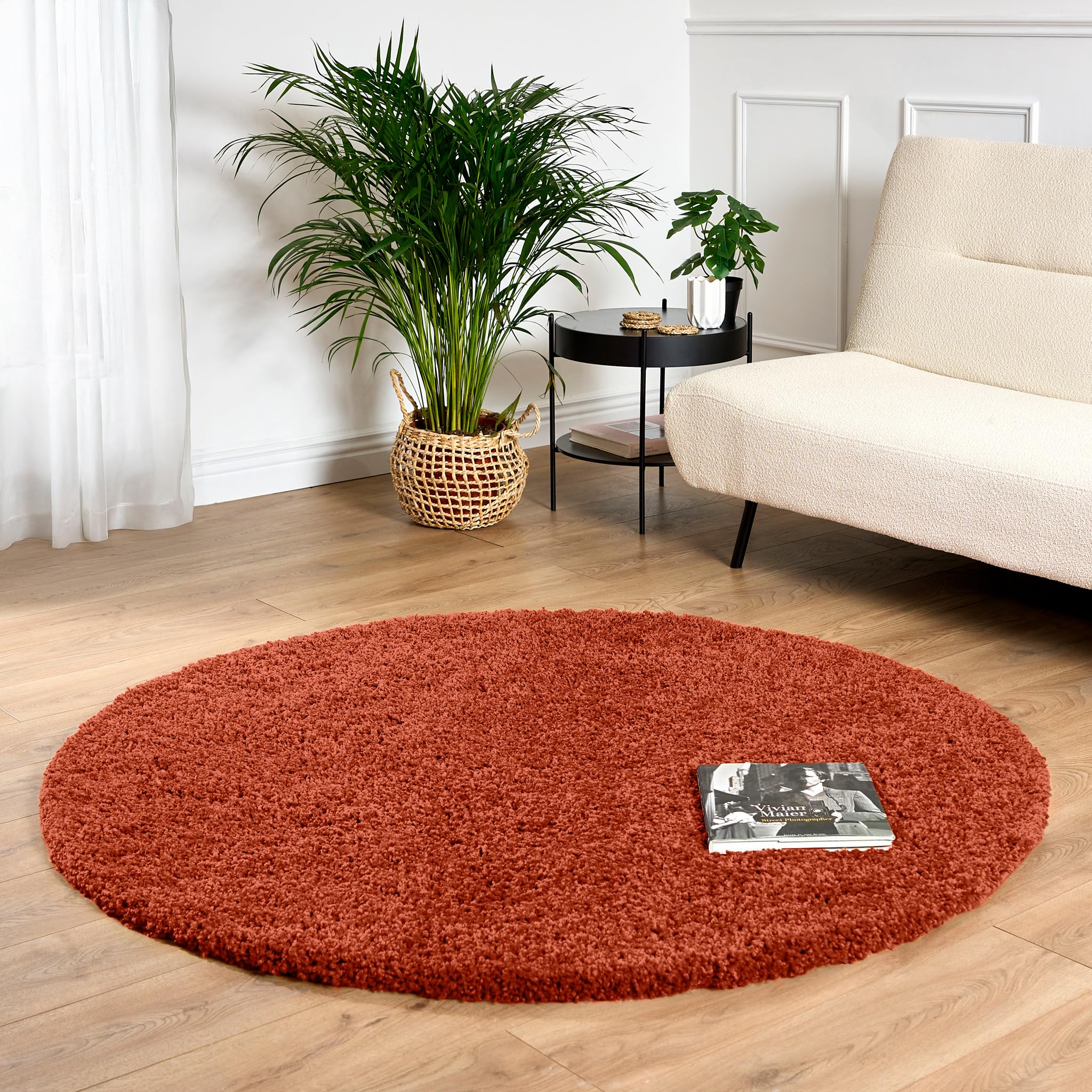 Bravich Navy Blue Shaggy Rug 80 x 150cm (2'7" x 4'11") 5cm Pile Medium Thick Fluffy Living Room Hessian Backed Washable — view 104
