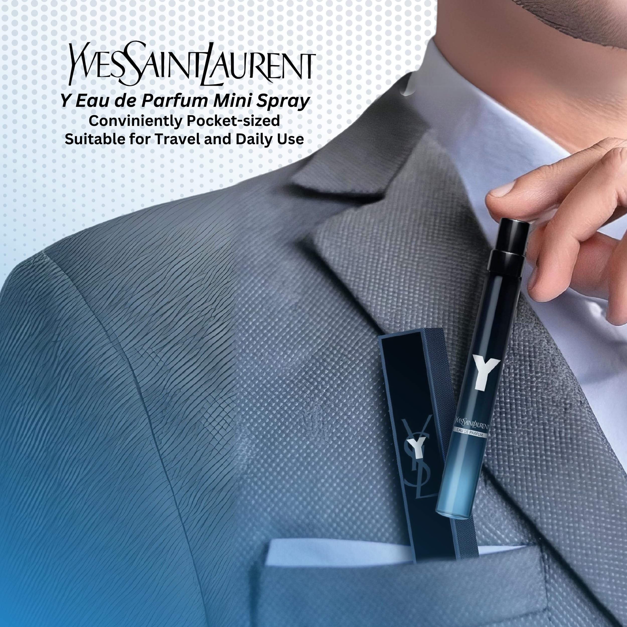 Y by Yves Saint Laurent for Men Eau de Parfum Travel Spray 0.33 oz