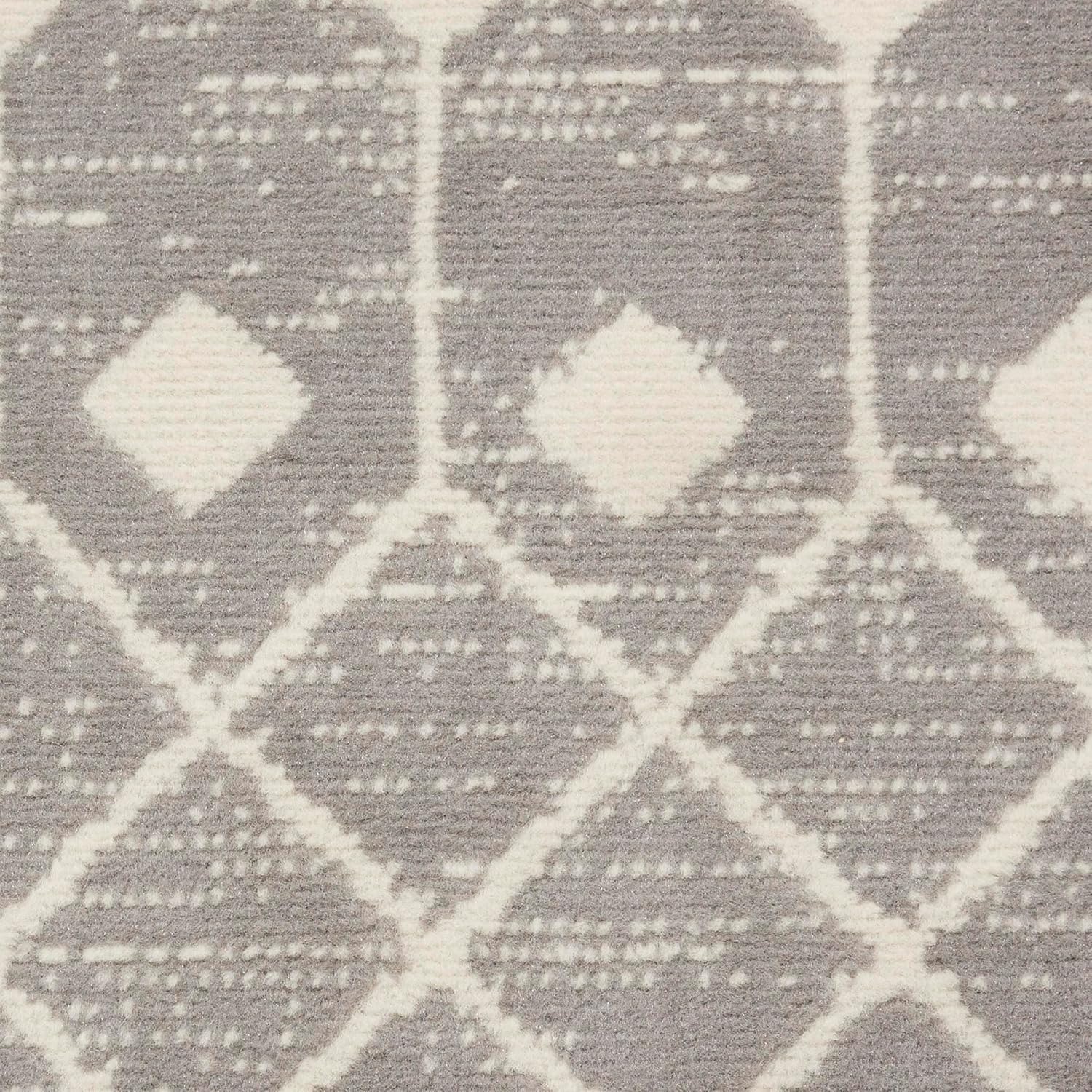 Nourison Home Grafix Grey 7' x 10' Area Rug - Easy Clean, Non Shedding, Bed Room, Living Room, Dining Room, Kitchen (7' x 10')
