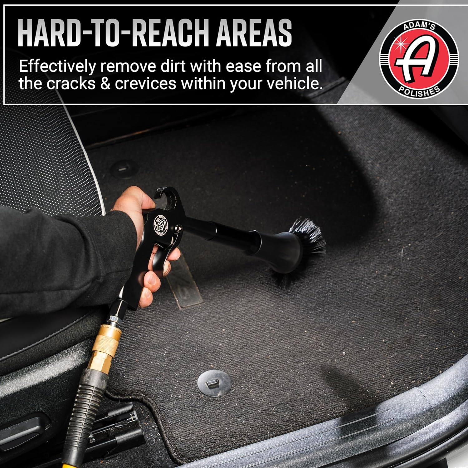 Adam's Tornado Interior Cleaning Tool - Professional High Powered Air Blower Blaster Cleaning Blower Gun for Quick Auto Interior Car Detailing, Drying, Cleaning, Removing Dirt, Dust & Debris