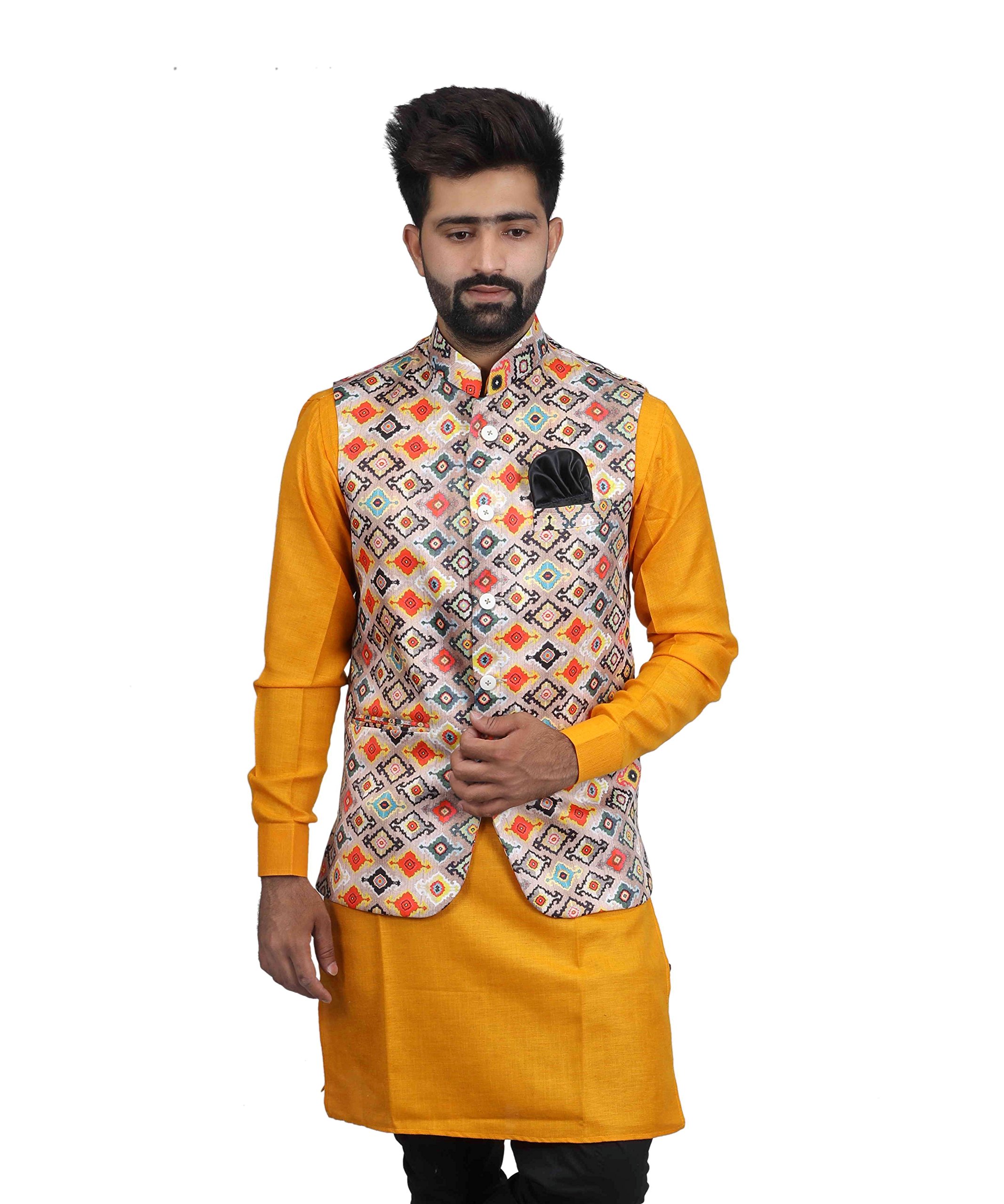 veera paridhaan Printed Sleeveless Nehru Jacket-picture-33