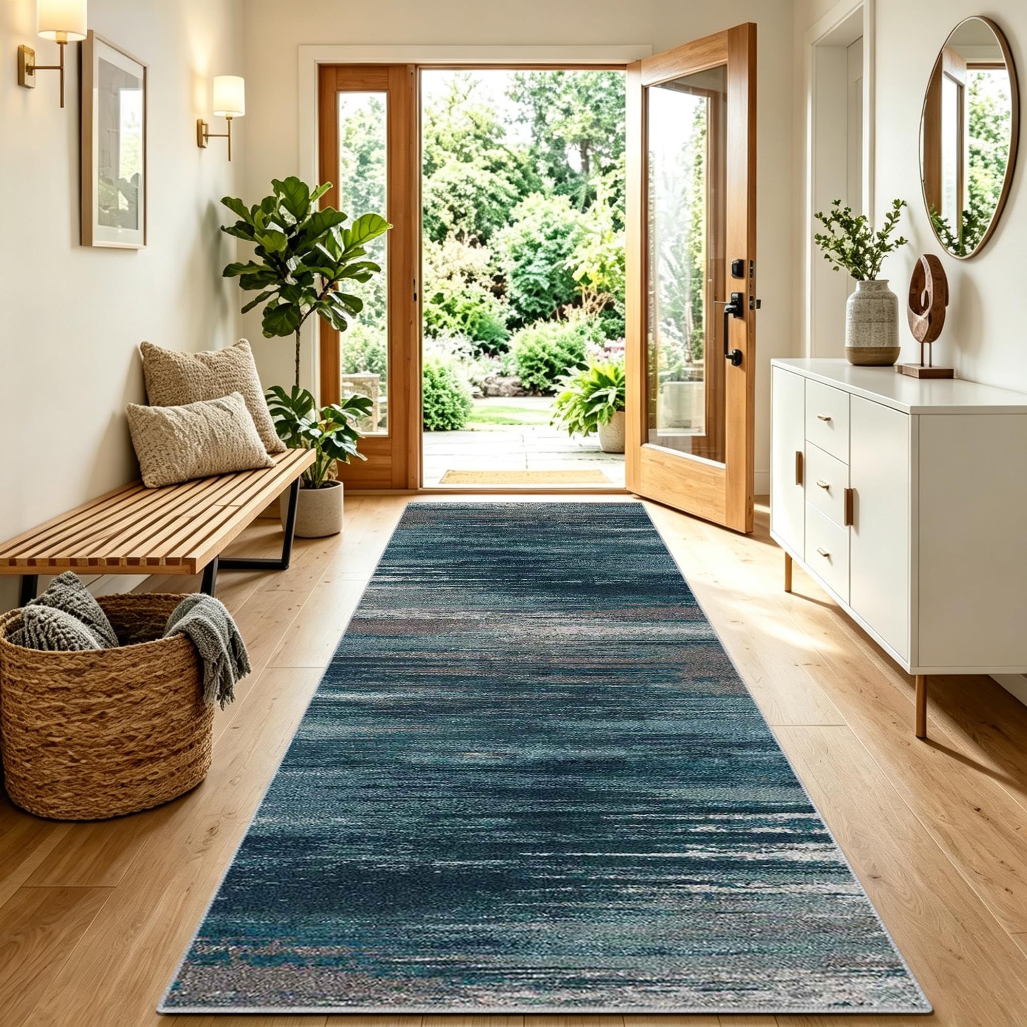 Alfombra para pasillo 70 x 350 cm Alfombra de Cocina Antideslizante