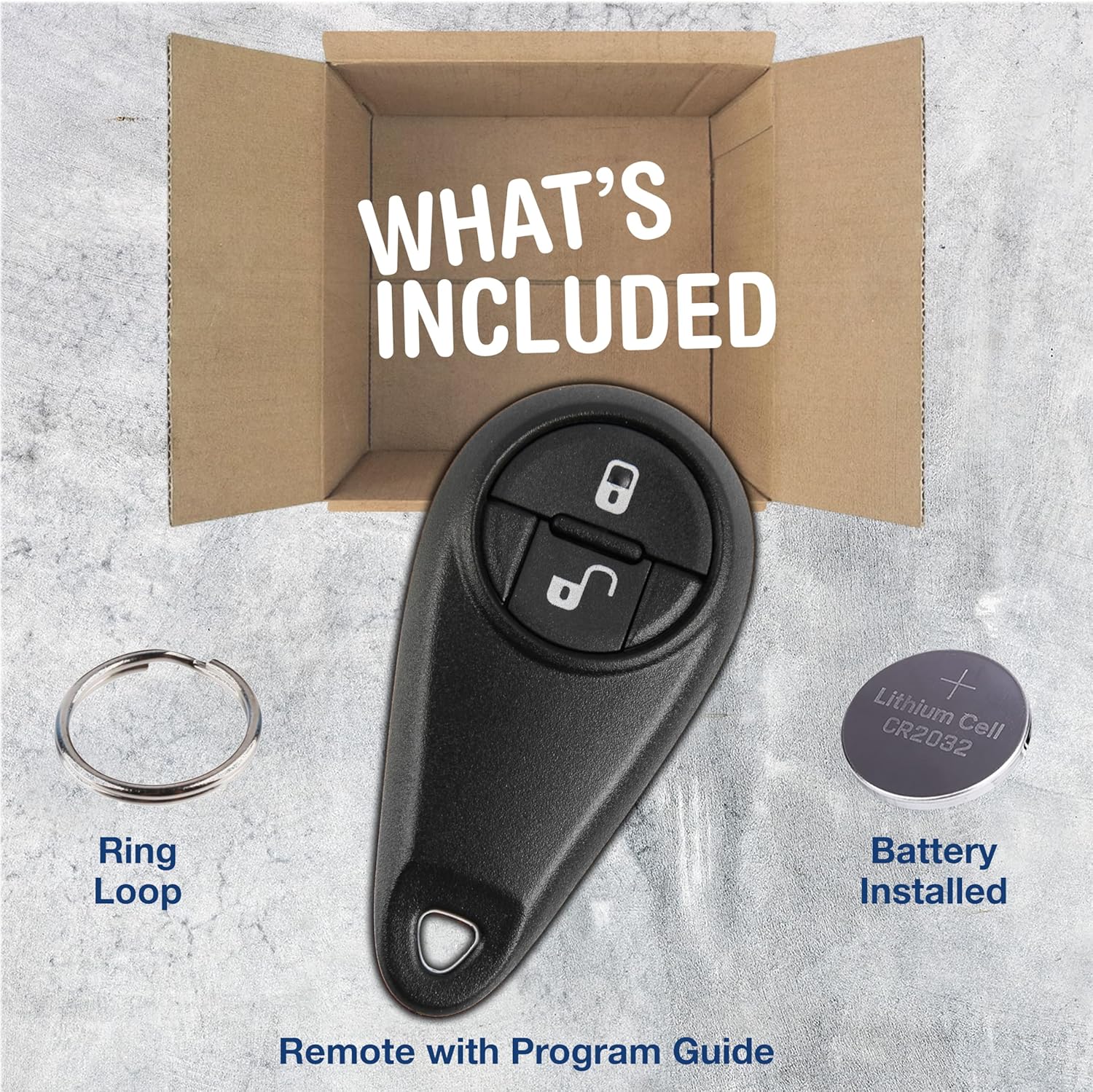 KeylessOption Key Fob Replacement for 2005 2006 2007 2008 Subaru Forester Impreza Legacy Remote, 2-Button NHVWB1U711, Programming Guide Included
