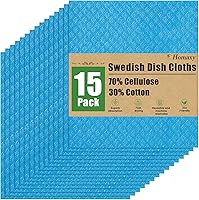 Vista 38 de Homaxy Paños de cocina suecos para cocina, paquete de 10 paños de esponja de celulosa reutilizables y lavables, toallas de papel absorbentes y sin