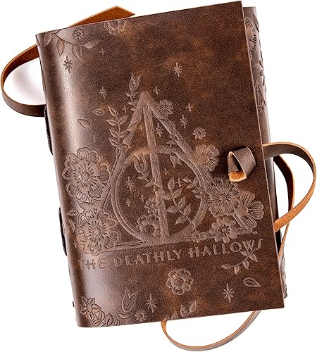 Miniatura 5 de CON*QUEST Conquest Journals Harry Potter Deathly Hallows Diario envuelto en cuero, 5 x 7 pulgadas, cuero vegano, cubierta en relieve, 240 páginas