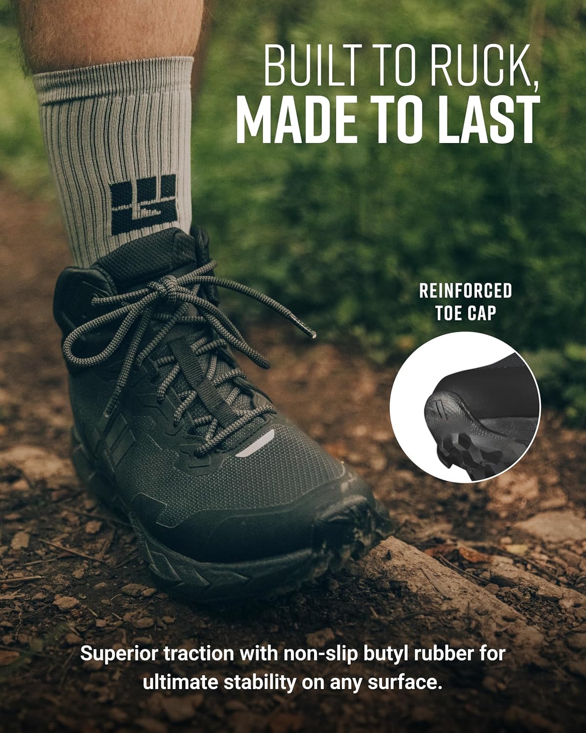 MudGear Speed Ruck - Rucking Black Tactical Boots Men and Women, Military Boots Men, Combat Boots Men, Tactical Shoes for Men, Men's Military & Tactical Boots