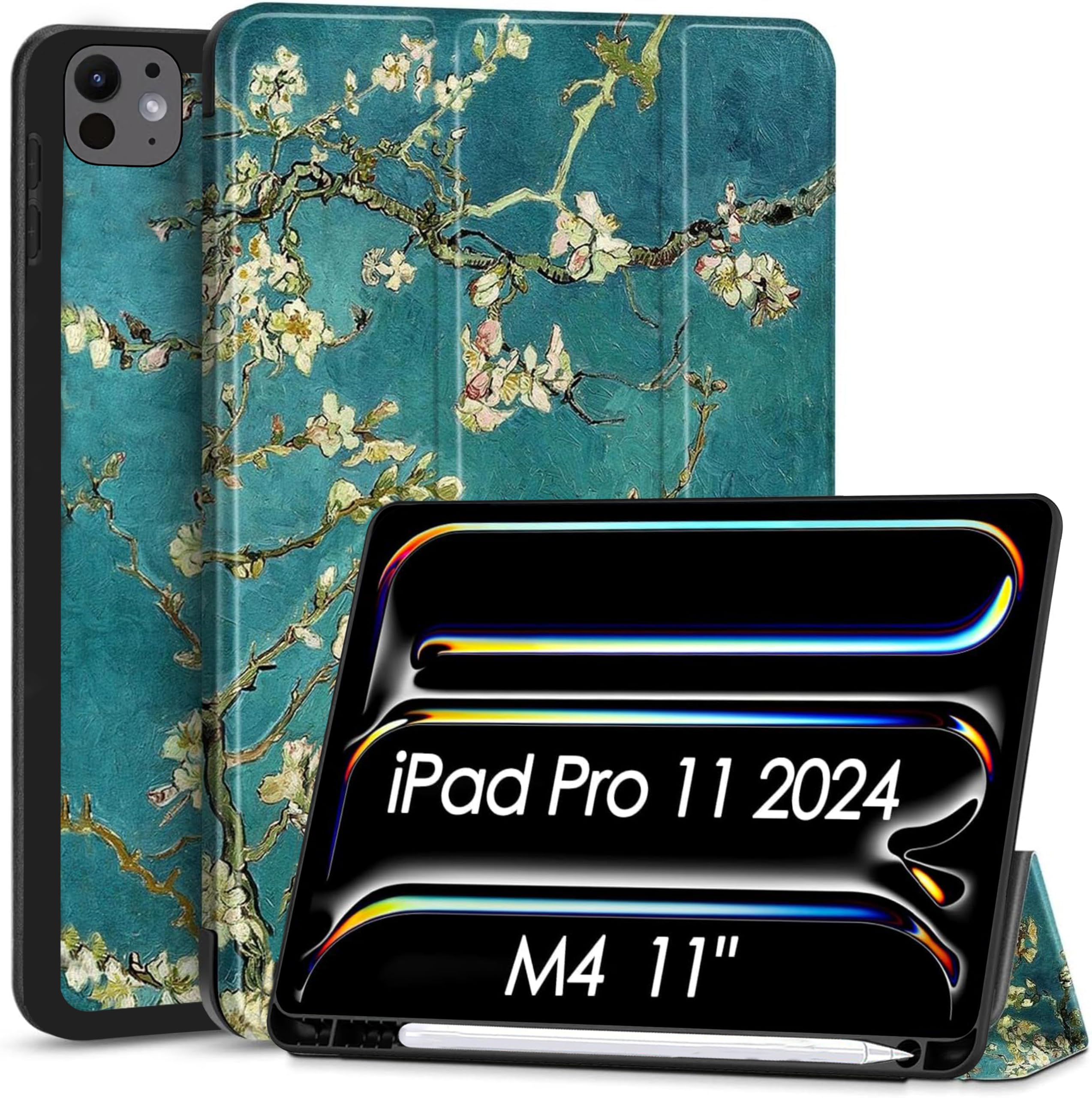 TGK Trifold Smart Flip Cover Case for iPad Pro 11 2024 M4 5th Generation A2836 A2837 A3006 with Pencil Holder (Blossom) (B0DBGBMDZK) Amazon Price History, Amazon Price Tracker