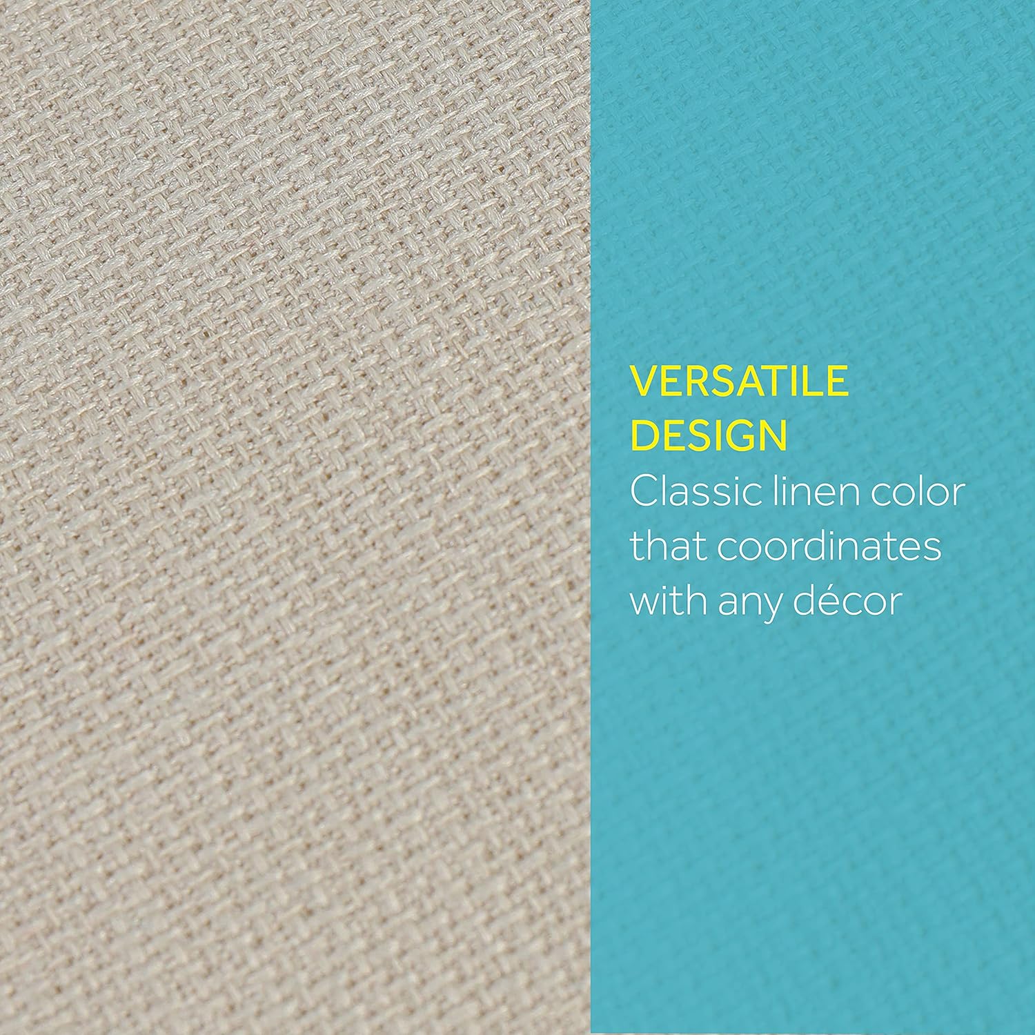 Suntastic O'Linen Outdoor/Indoor 2-Piece Deep Seat Cushion Set for Patio Furniture, Linen