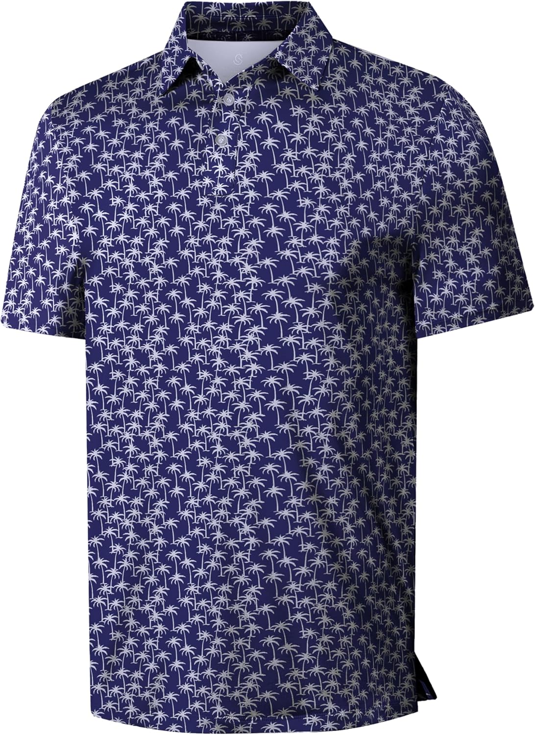 Mens Golf Shirts Short Sleeve Funny Print Golf Polo Shirts for Men Lightweight Dry Fit Quick Dry Collared Golf Polos