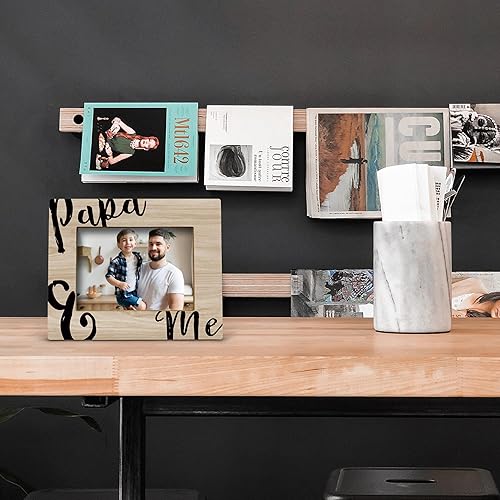 Miniatura 2 de FONDCANYON Marco de fotos para papá y yo, marco de fotos para el padre, marco de fotos para abuelo, marco de papá, el mejor regalo para padre