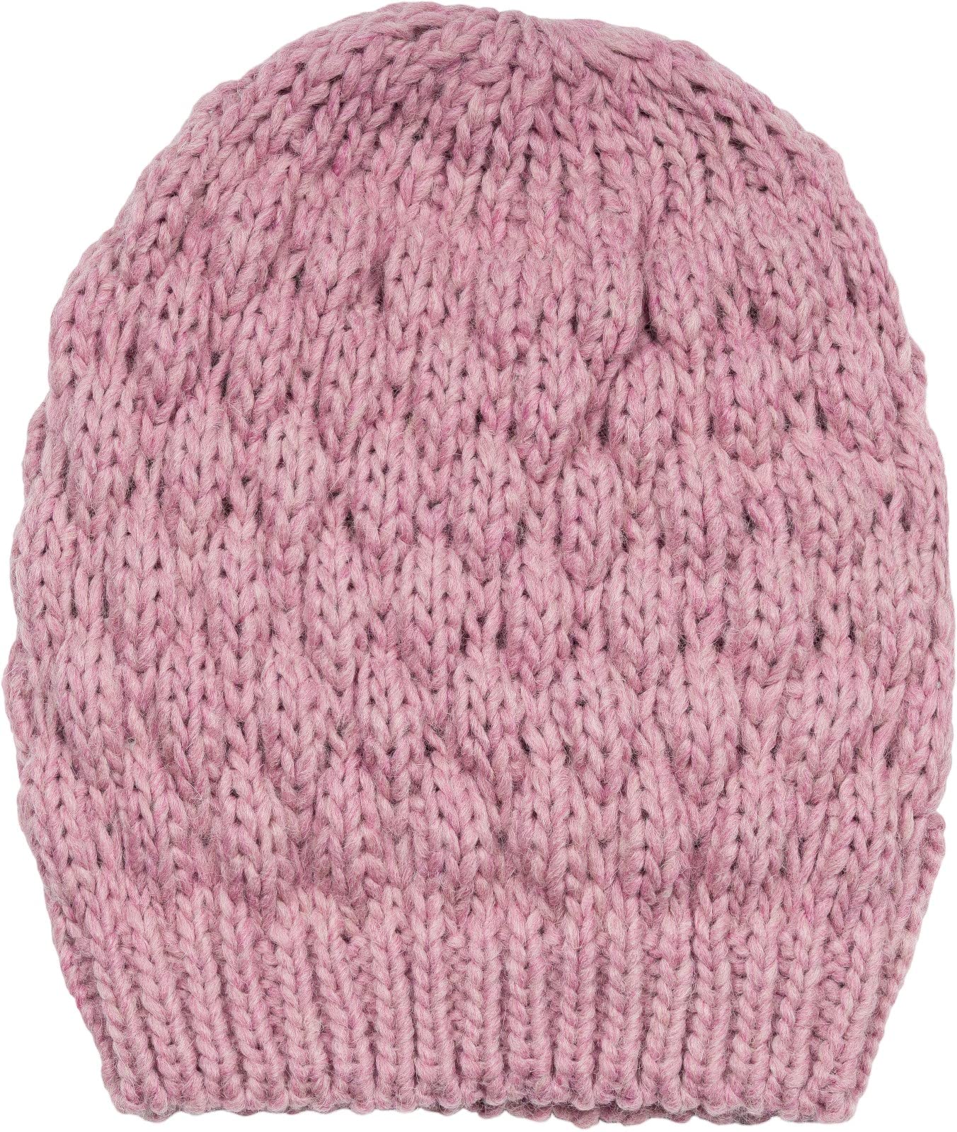 styleBREAKER Ladies Knitted Beanie Hat with Bubble Pattern, Plain Winter, Raspberry Pattern Knitted Hat 04024193, Colour:Mauve
