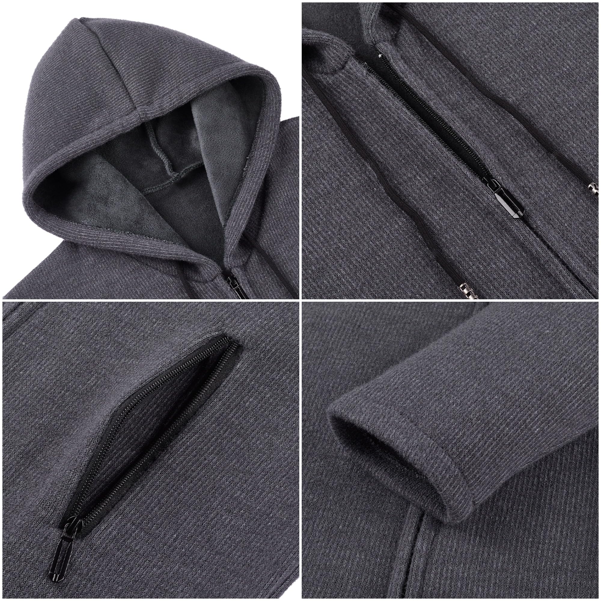 MODFUL Cardigan Herren-Strickjacke mit Kapuze Mittlere Länge