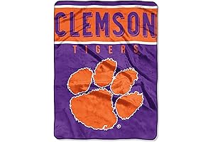 Northwest NCAA Officially Licensed Clemson Tigers Raschel Throw Blanket
