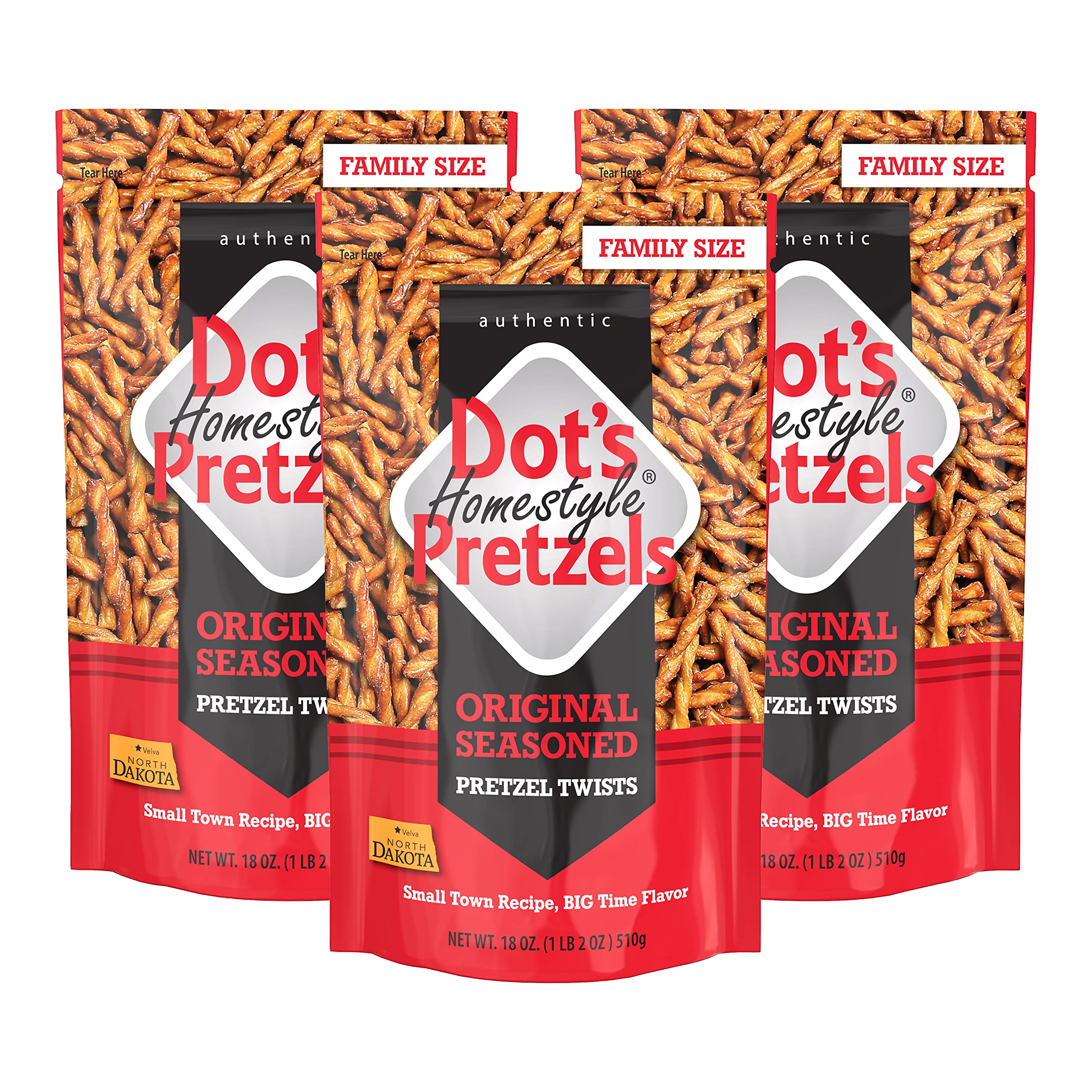 Buy Dot's Homestyle Pretzels 18 Ounce Family Size Original Seasoned Pretzel Twists (3 Pack