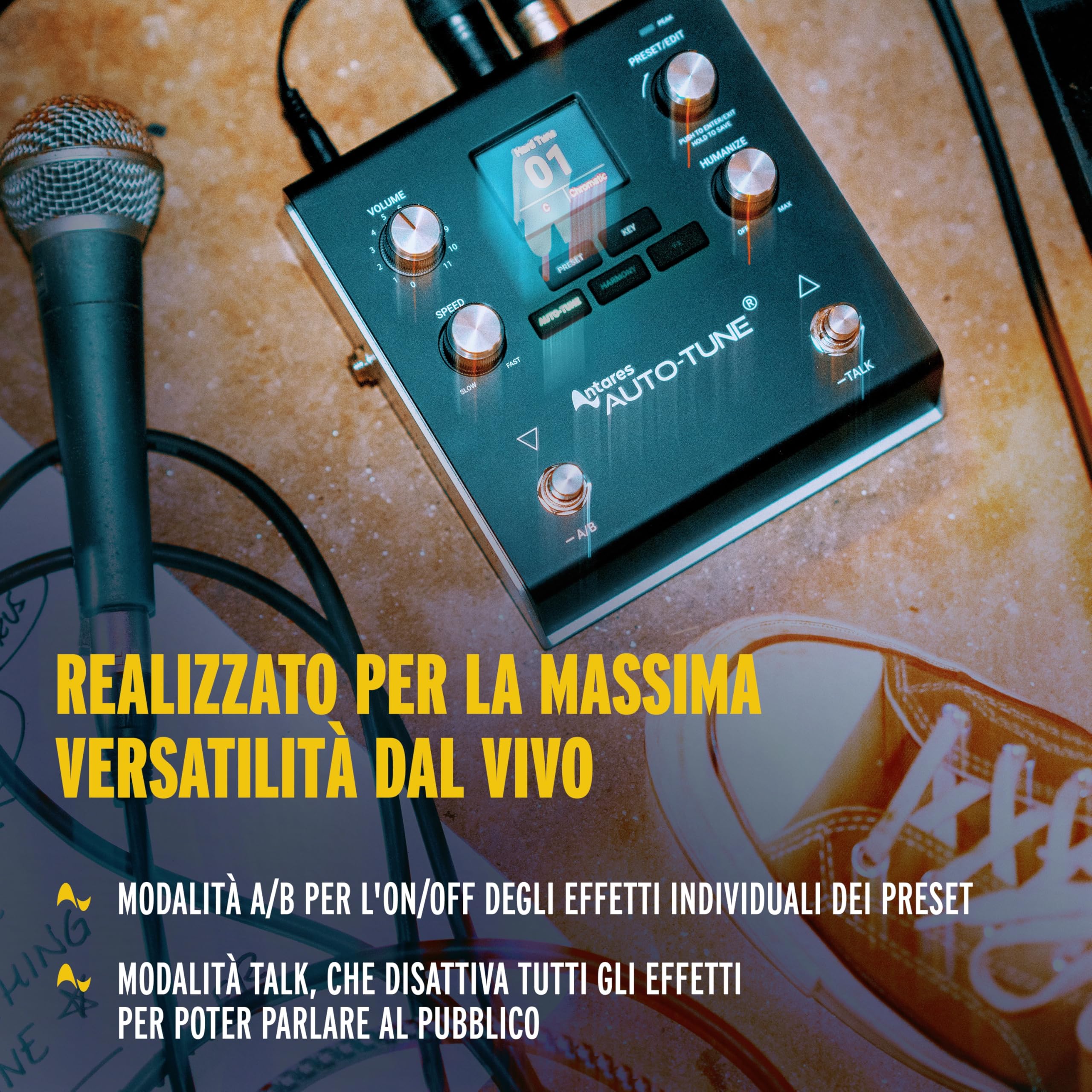 HeadRush VX5 - Effetto a Pedale con AutoTune Antares per Cantanti, con Real Time Pitch Correction, Armonia vocale, Interfaccia per Chitarra e Microfono