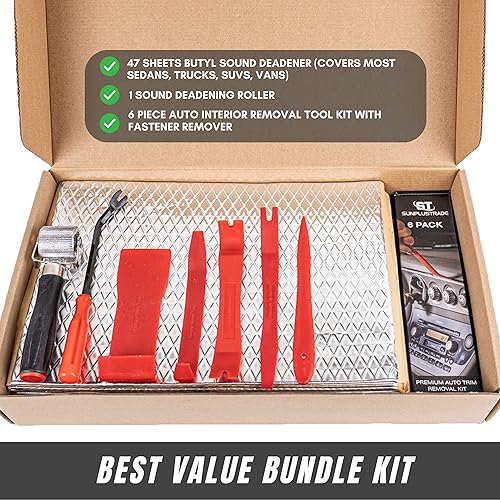 Miniatura 2 de Amortiguador de sonido para automóviles, alfombrilla amortiguadora de sonido, aislamiento de ruido automotriz de butilo y material de amortiguación