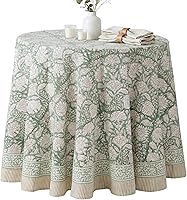 Vista 31 de ATOSII Amalfi - Mantel rectangular de otoño 100% algodón, bohemio, estampado a mano, para cocina, mesa de comedor, lino, decoración de otoño