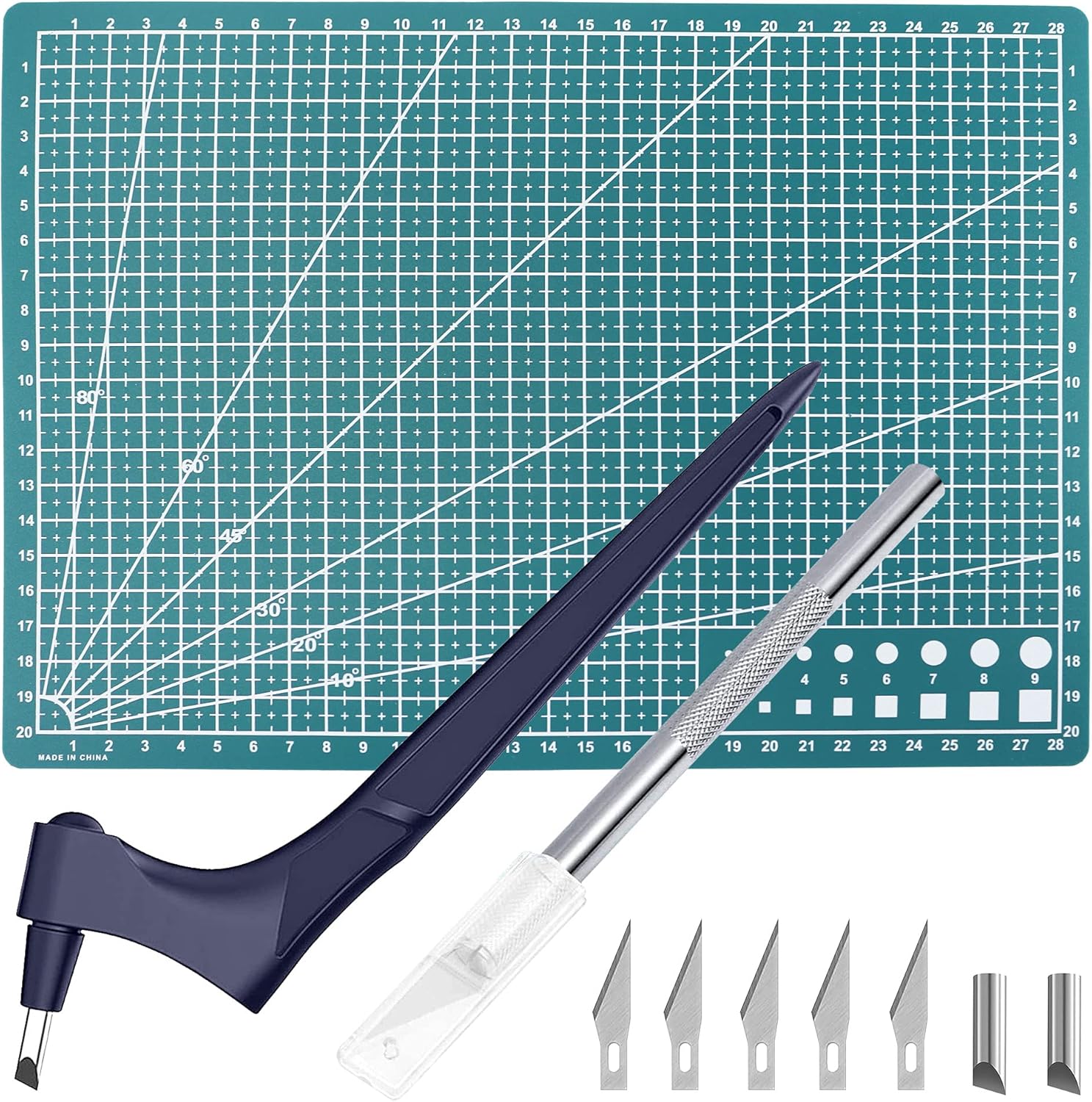 Craft Cutting Tools 360 Degree Rotating Stainless Steel Craft Knife Professional Precision Knife with Spare Blades for Scrapbooking Art Cutting Craft Hobby. : Arts, Crafts & Sewing