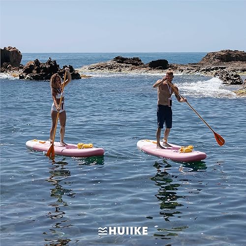 Miniatura 57 de HUIIKE Tabla de remo inflable para adultos con accesorios incluidos, remo, aletas, bomba. Tabla de remo de pie, gran estabilidad y resistencia. 10