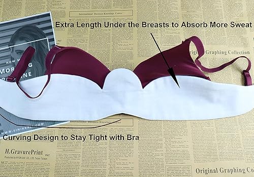 Miniatura 4 de Forros de sujetador para sudar sarpullido, detener el sudor de las tetas debajo del pecho, forro de algodón para sudar