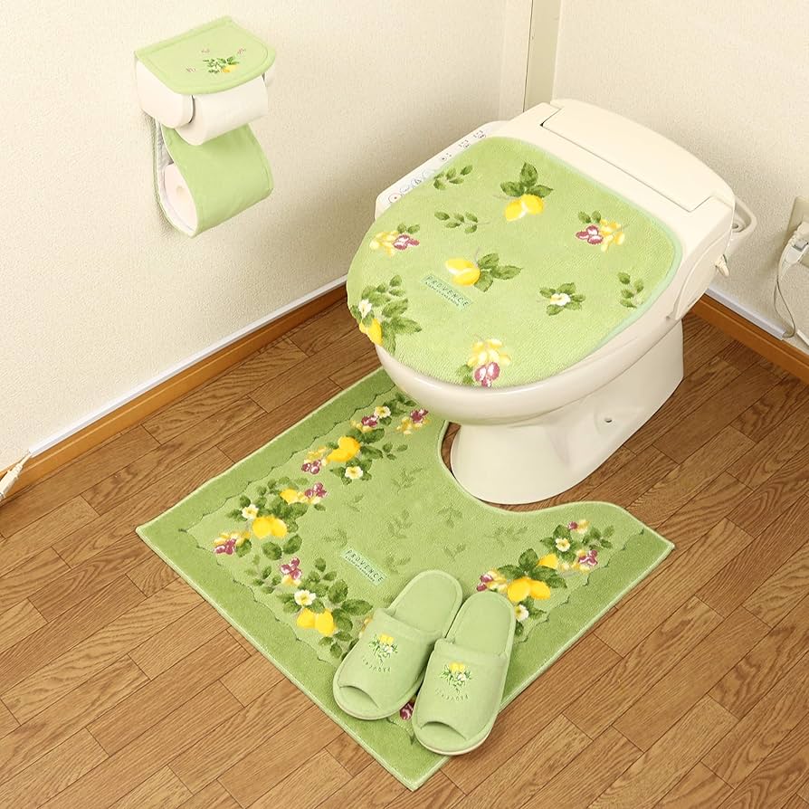 トイレマット 4点セット 日本製 オカ ロイヤルコレクション アーツ グリーン トイレマット 4点セット 日本製 オカ ロイヤルコレクション