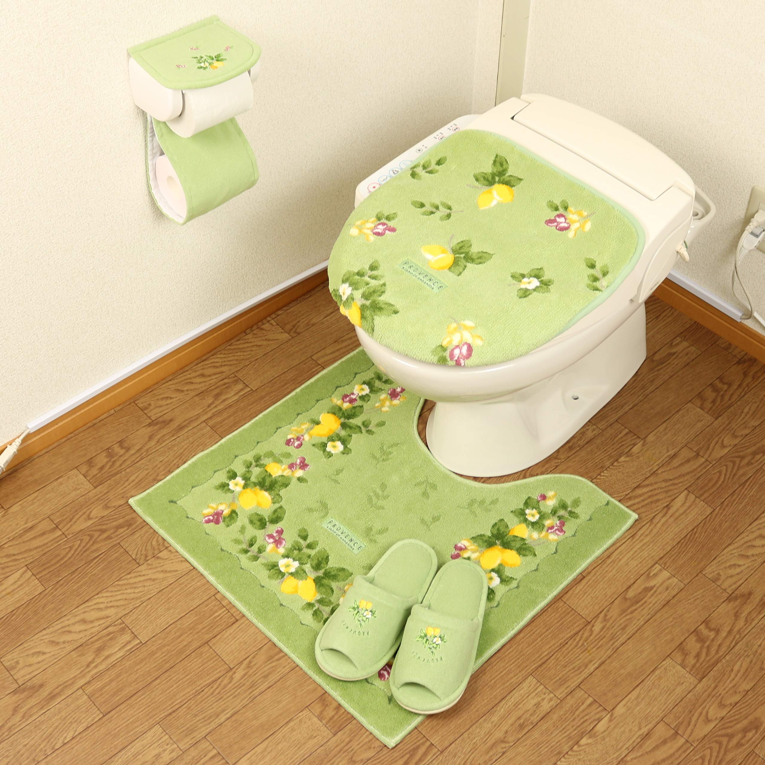 Amazon｜トイレマット セット 4点 北欧 グリーン おしゃれ 日本