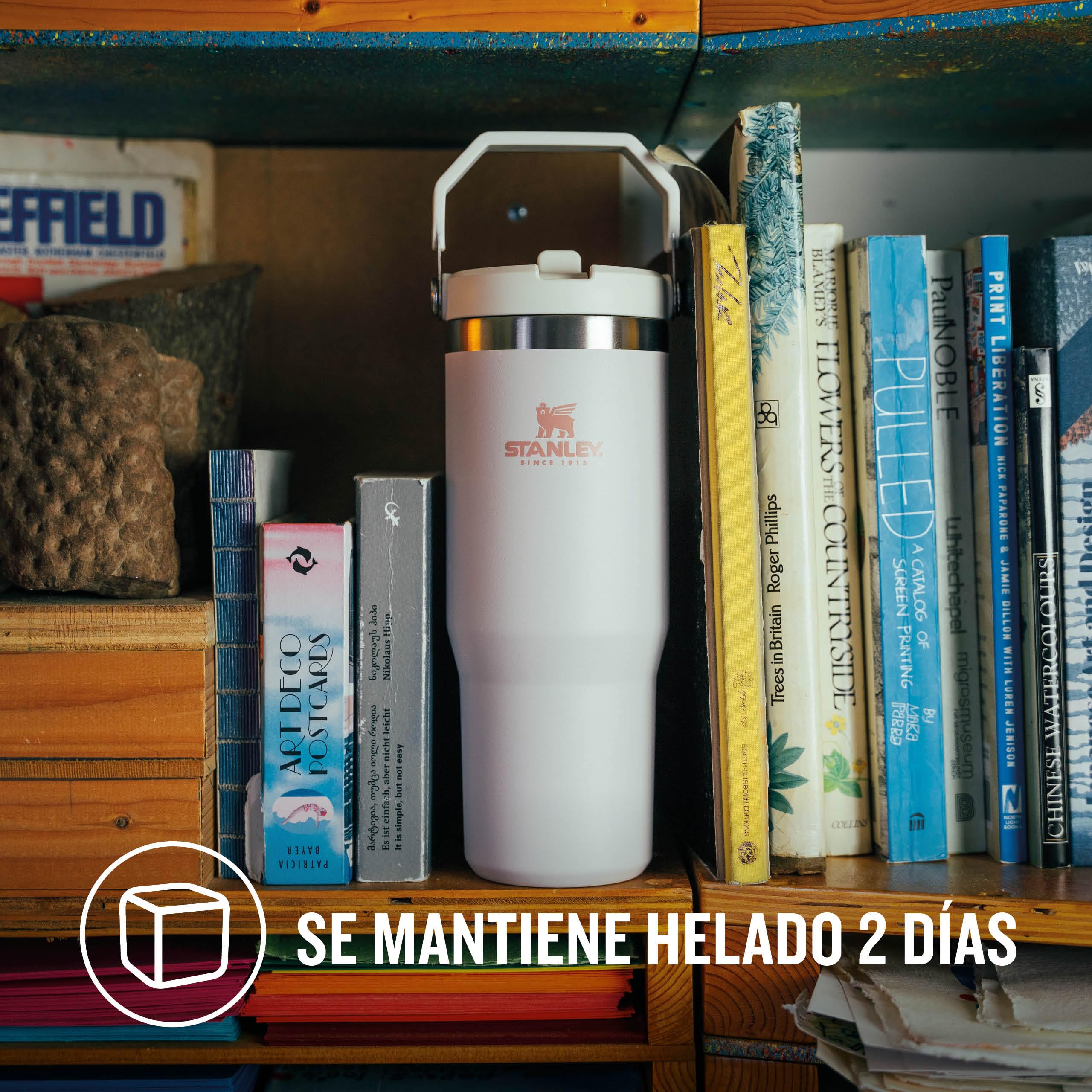 Stanley 1913 Flip Straw Botella Agua con Pajita 0.89L - Rose Quartz